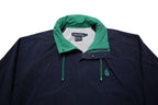 NAUTICA Mens Navy & Green Classic Jacket L Nylon Zip Plain Lightweight