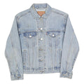 LEVI'S Womens Blue Denim Button Cotton Blend Jacket S Classic