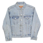 LEVI'S Womens Blue Denim Button Cotton Blend Jacket S Classic