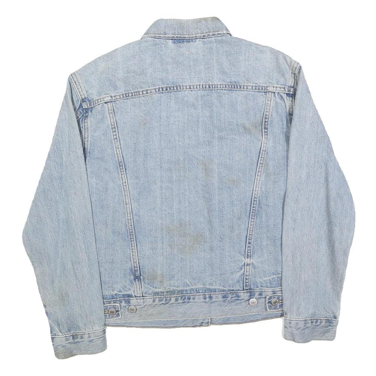 LEVI'S Womens Blue Denim Button Cotton Blend Jacket S Classic