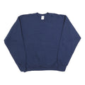 HANES Mens Blue Crew Neck M Cotton Blend Sweatshirt Casual Pullover