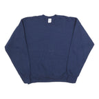 HANES Mens Blue Crew Neck M Cotton Blend Sweatshirt Casual Pullover