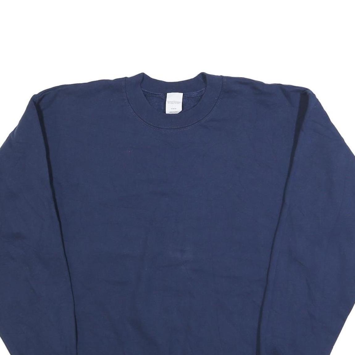HANES Mens Blue Crew Neck M Cotton Blend Sweatshirt Casual Pullover