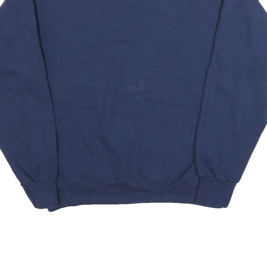 HANES Mens Blue Crew Neck M Cotton Blend Sweatshirt Casual Pullover