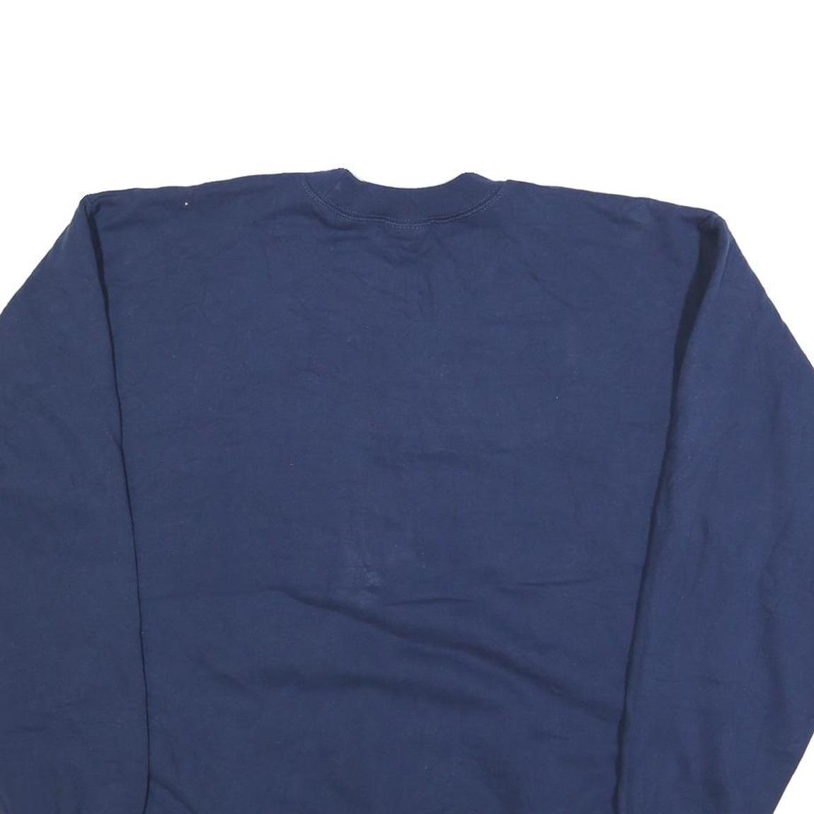 HANES Mens Blue Crew Neck M Cotton Blend Sweatshirt Casual Pullover