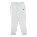 ADIDAS Mens Joggers Grey & White Slim Tapered M W28 L29 Cotton Blend Casual