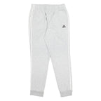 ADIDAS Mens Joggers Grey & White Slim Tapered M W28 L29 Cotton Blend Casual
