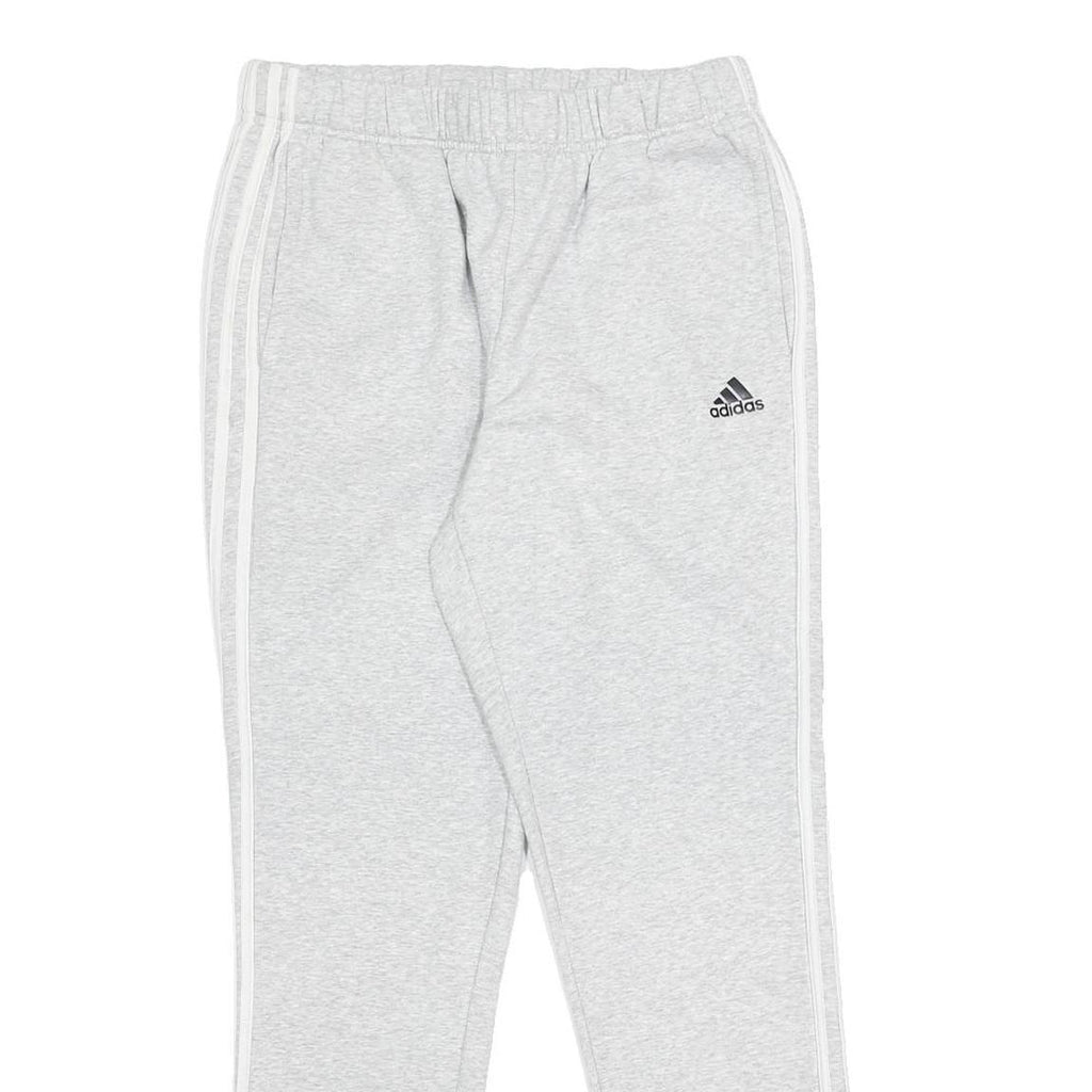 ADIDAS Mens Joggers Grey & White Slim Tapered M W28 L29 Cotton Blend Casual