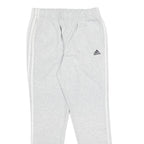 ADIDAS Mens Joggers Grey & White Slim Tapered M W28 L29 Cotton Blend Casual