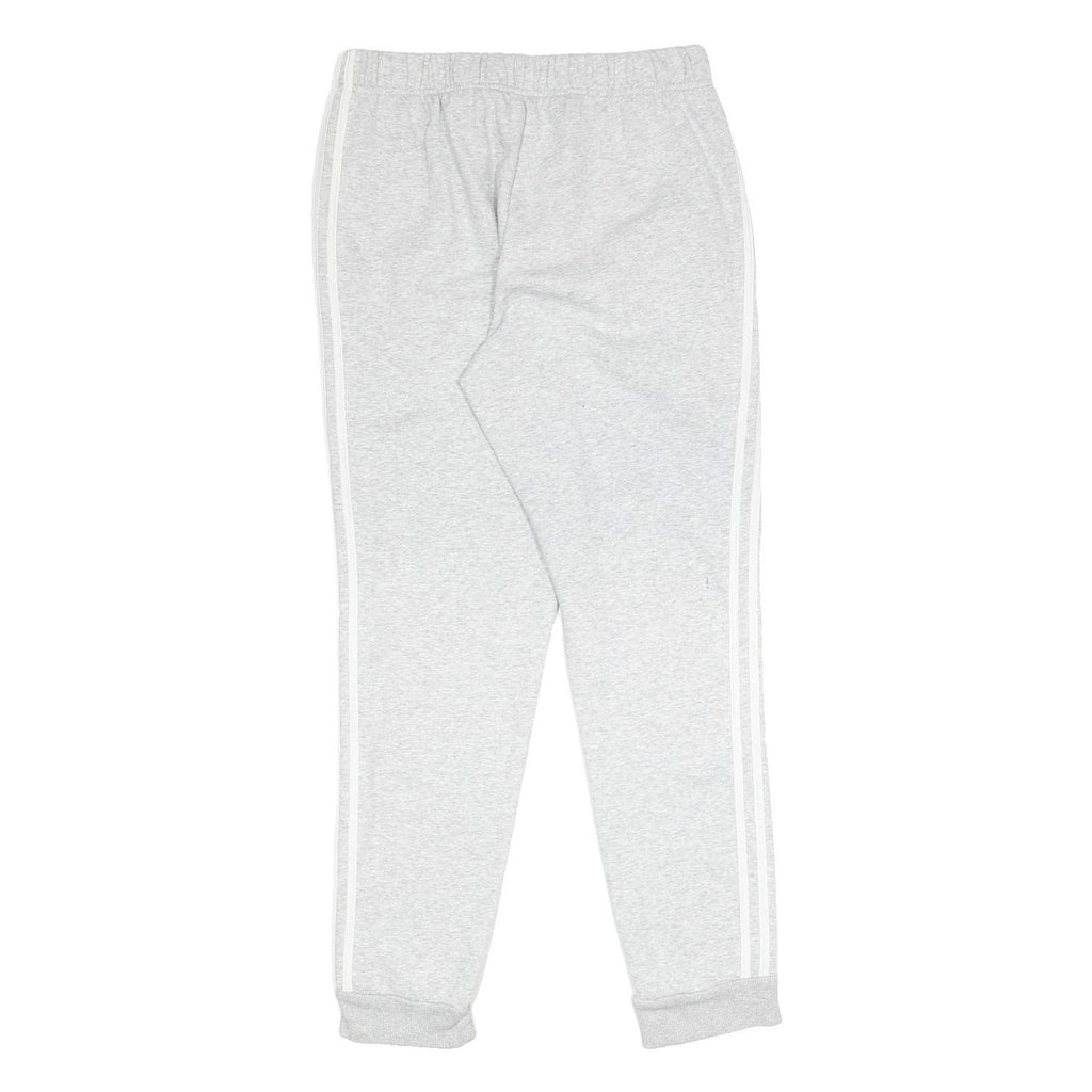 ADIDAS Mens Joggers Grey & White Slim Tapered M W28 L29 Cotton Blend Casual