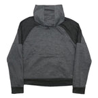 ADIDAS Womens Grey & Black Colourblock Pullover Hoodie S Long Sleeve Logo