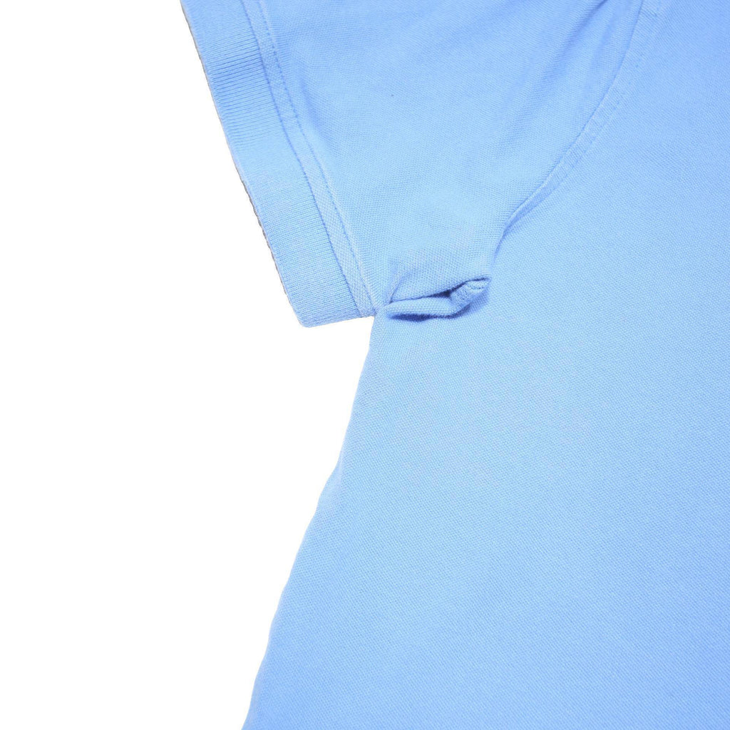 TOMMY HILFIGER Mens Blue Short Sleeve Polo Shirt L Cotton Blend Casual