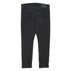 LEVI'S Mens Slim Black Denim Slim Fit Skinny Jeans W32 L27 Zip Closure