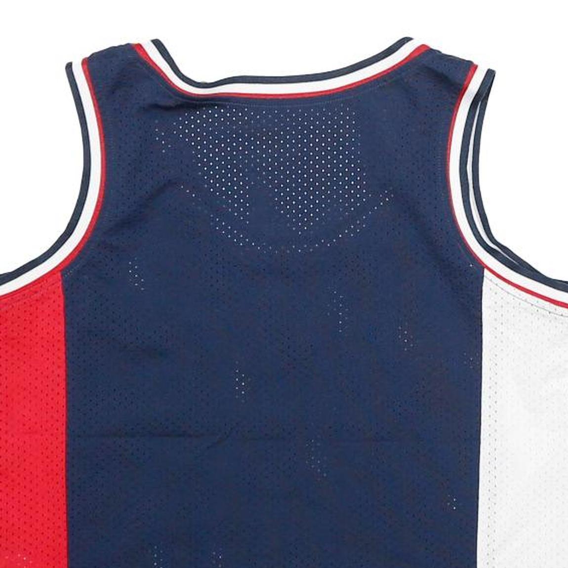 TOMMY HILFIGER Womens Blue Red & White Graphic Jersey XXS Sleeveless Crew Neck