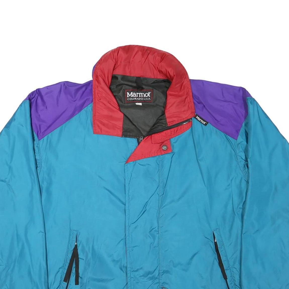 MARMOT Mens Blue & Purple Outdoor Jacket M Polyester Plain Zip Pockets