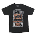 LED ZEPPELIN Rare Mens Black Tour Of The World Graphic T-Shirt M Crew Neck Short