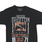 LED ZEPPELIN Rare Mens Black Tour Of The World Graphic T-Shirt M Crew Neck Short