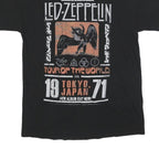 LED ZEPPELIN Rare Mens Black Tour Of The World Graphic T-Shirt M Crew Neck Short