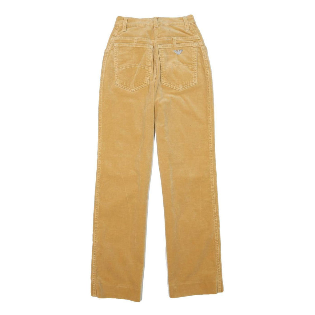 ARMANI JEANS Womens Cotton Blend Beige Regular Straight Trousers W20 L26