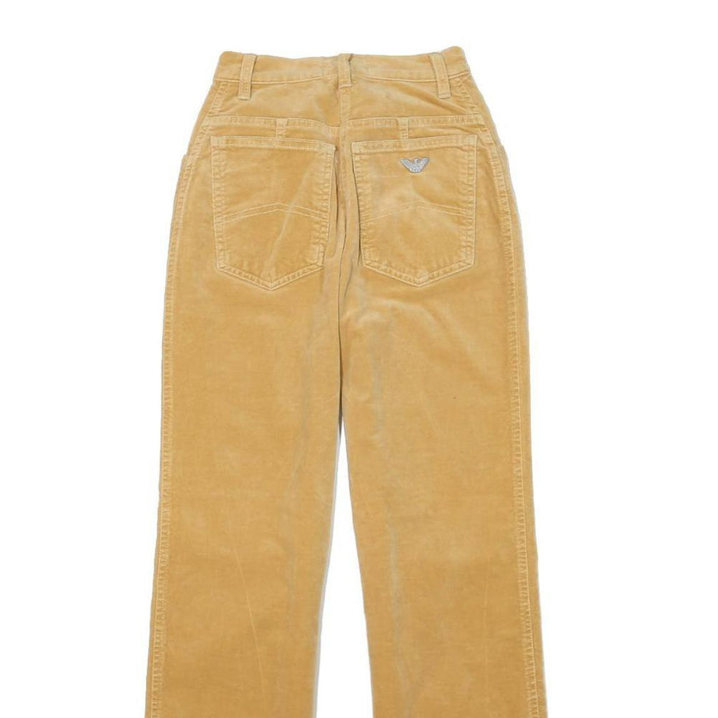 ARMANI JEANS Womens Cotton Blend Beige Regular Straight Trousers W20 L26