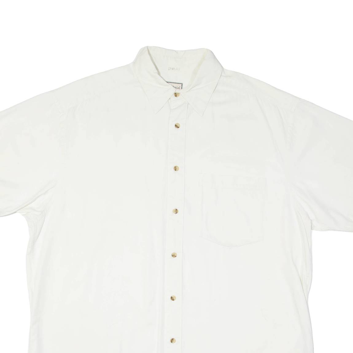 LE COLONIAL Mens Plain Shirt White XL