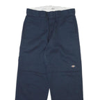 DICKIES Mens Cotton Blend Navy Regular Fit Straight Leg Trousers W32 L30