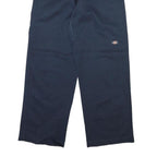 DICKIES Mens Cotton Blend Navy Regular Fit Straight Leg Trousers W32 L30