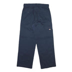 DICKIES Mens Cotton Blend Navy Regular Fit Straight Leg Trousers W32 L30