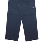 DICKIES Mens Cotton Blend Navy Regular Fit Straight Leg Trousers W32 L30