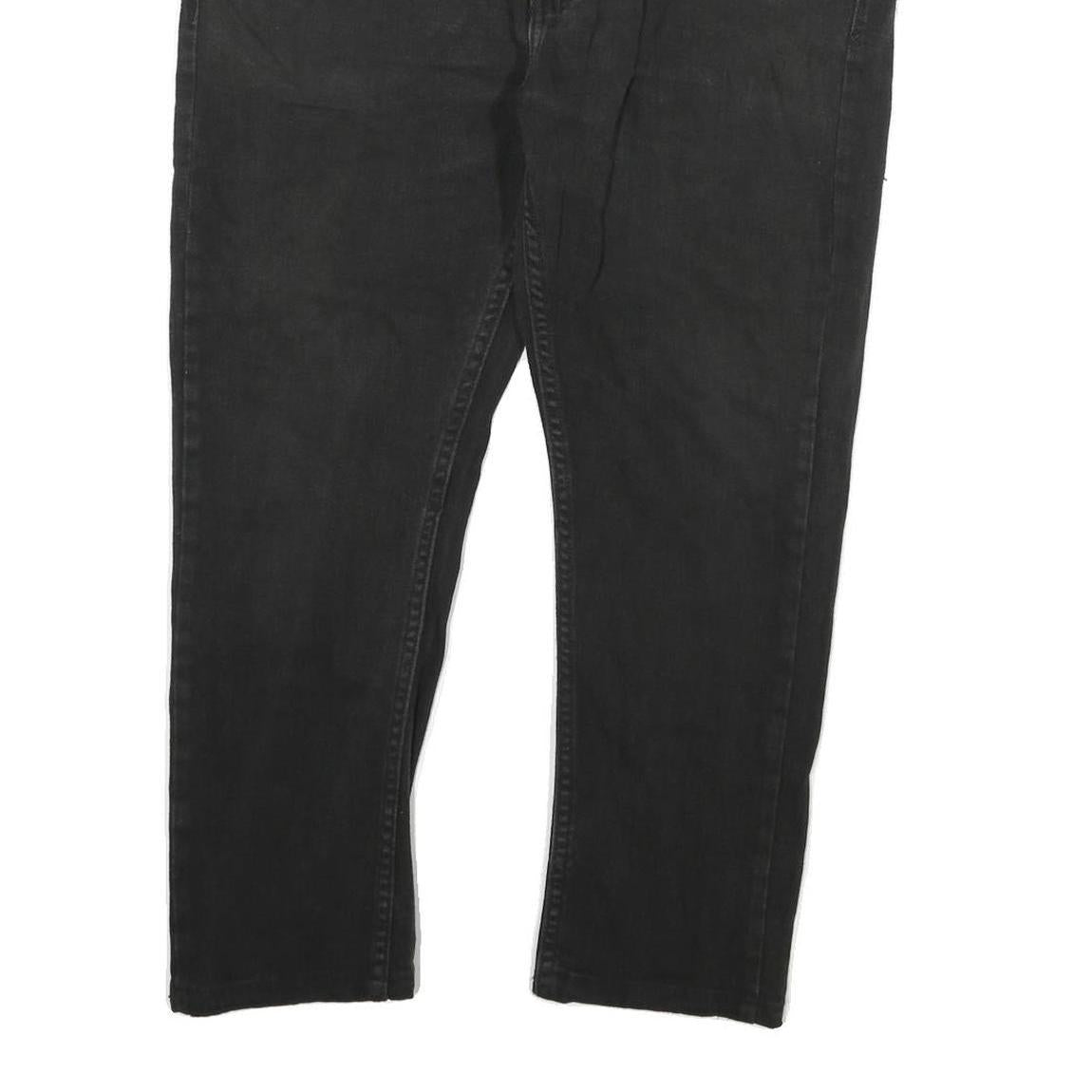 DICKIES Mens Jeans Black Slim Skinny Denim W36 L26 Zip Cotton Blend