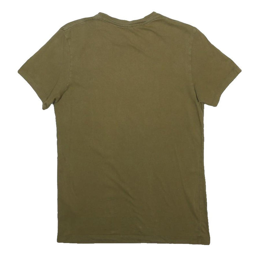 JACK WILLS Mens Green Cotton Blend T-Shirt XS Short Sleeve Crew Neck Logo Print
