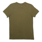 JACK WILLS Mens Green Cotton Blend T-Shirt XS Short Sleeve Crew Neck Logo Print