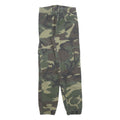BRANDY MELVILLE Womens Cotton Blend Green Camouflage Regular Fit Cargo Trousers