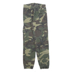 BRANDY MELVILLE Womens Cotton Blend Green Camouflage Regular Fit Cargo Trousers