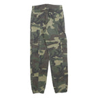 BRANDY MELVILLE Womens Cotton Blend Green Camouflage Regular Fit Cargo Trousers