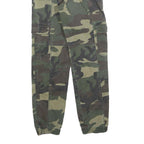 BRANDY MELVILLE Womens Cotton Blend Green Camouflage Regular Fit Cargo Trousers