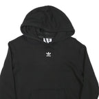ADIDAS Womens Black Hoodie M Cotton Blend Pullover Lightweight Hooded Sweatshirt