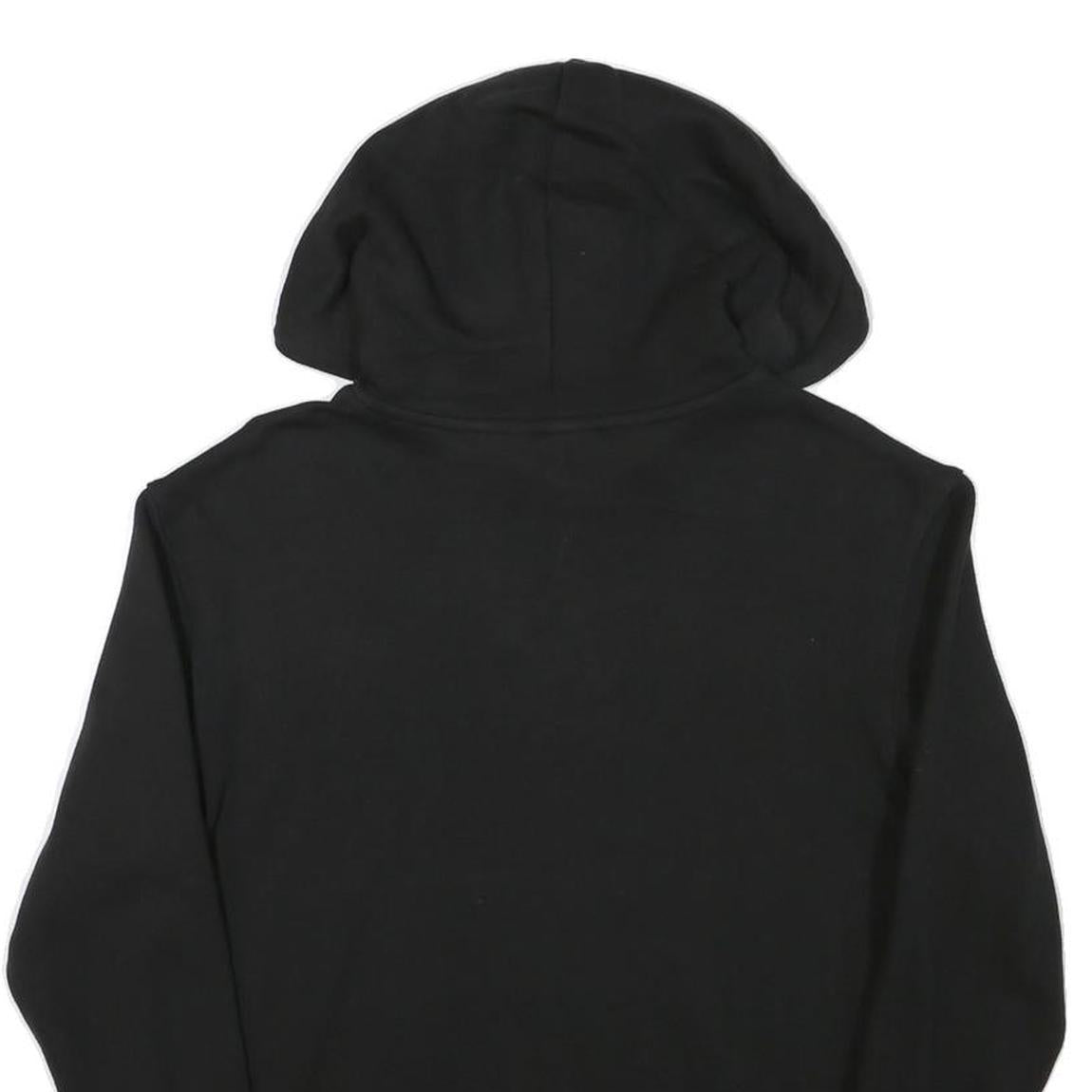 ADIDAS Womens Black Hoodie M Cotton Blend Pullover Lightweight Hooded Sweatshirt