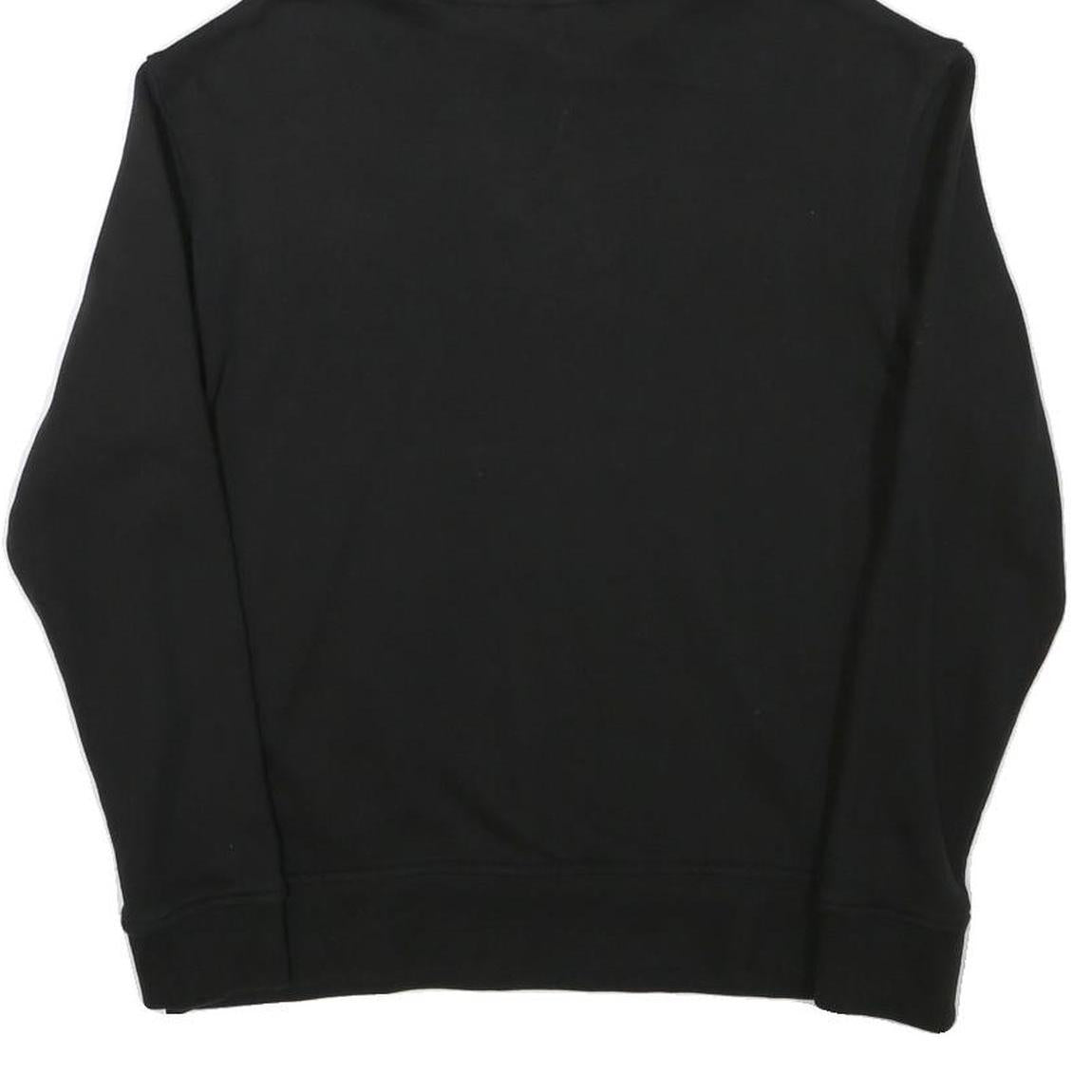 ADIDAS Womens Black Hoodie M Cotton Blend Pullover Lightweight Hooded Sweatshirt