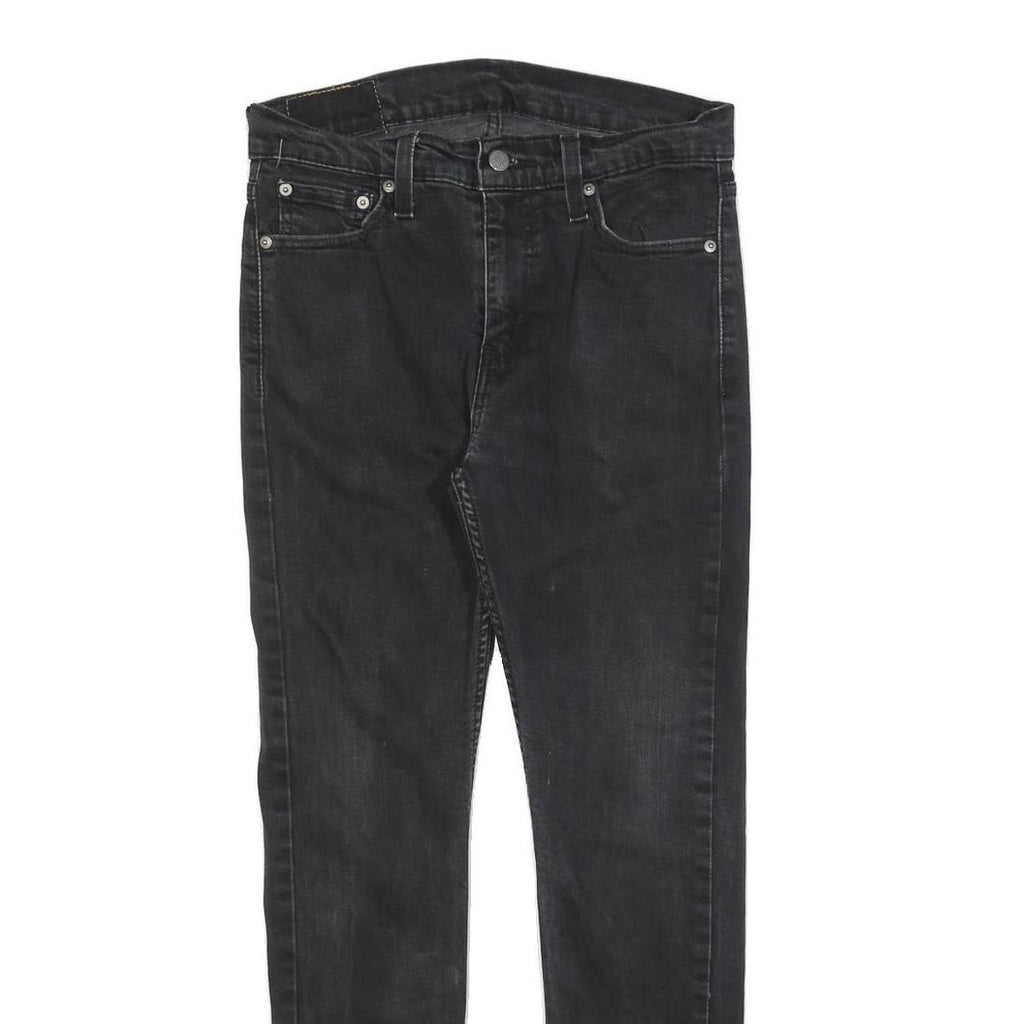 LEVI'S 510 Mens Slim Black Denim Jeans W30 L27 Zip Cotton Blend