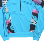 GONSO Mens Blue & Purple Patterned Half Zip M Sweatshirt Cycling Activewear