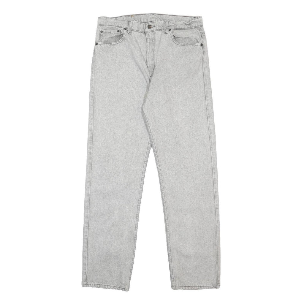 LEVI'S Mens Regular Fit Grey Denim Jeans W32 L32 Classic Cotton Zip Button