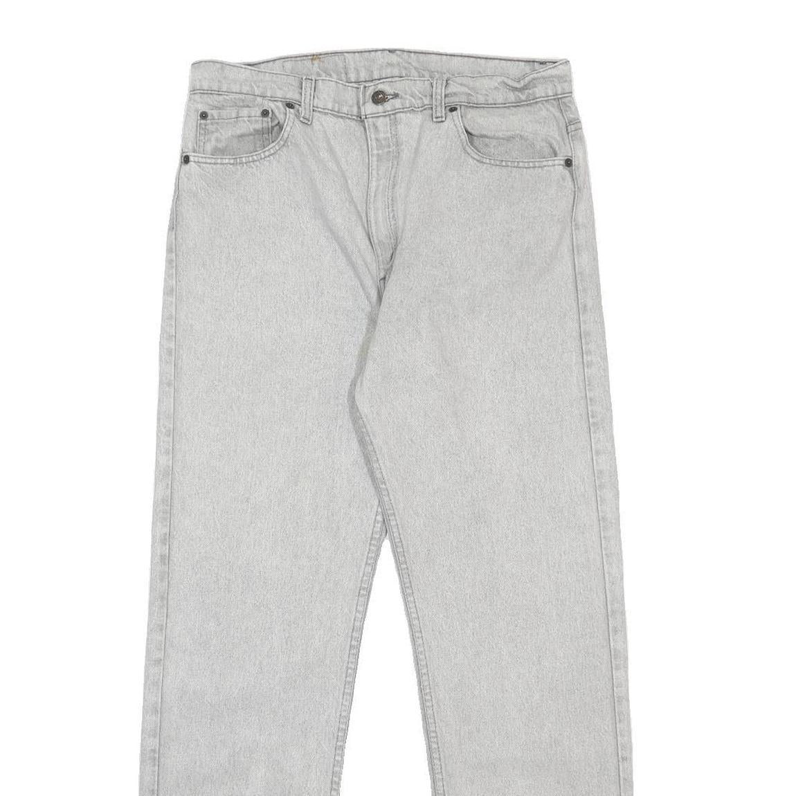 LEVI'S Mens Regular Fit Grey Denim Jeans W32 L32 Classic Cotton Zip Button