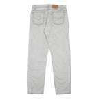 LEVI'S Mens Regular Fit Grey Denim Jeans W32 L32 Classic Cotton Zip Button