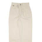 FANTY Womens Cotton Blend Cream Relaxed Straight Trousers W27 L29 Casual Wear