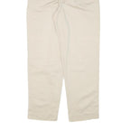 FANTY Womens Cotton Blend Cream Relaxed Straight Trousers W27 L29 Casual Wear