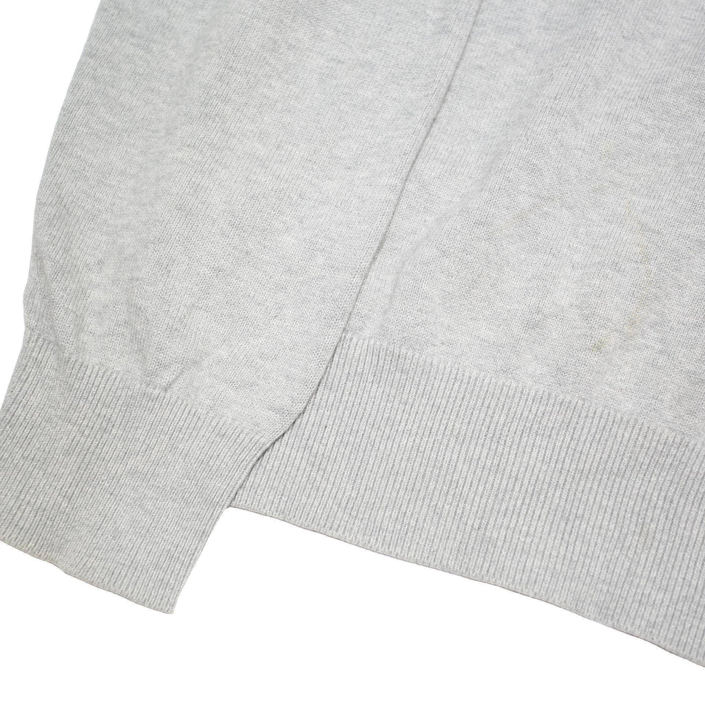TOMMY HILFIGER Mens Grey Cotton Blend Patterned Pullover Jumper M Stripe Collar