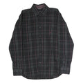 NAUTICA Mens Black & Grey Check Shirt M Cotton Long Sleeve Button-Down Collar