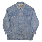 LEVI'S Mens Blue Denim Button Jacket S Cotton Classic Casual Outerwear