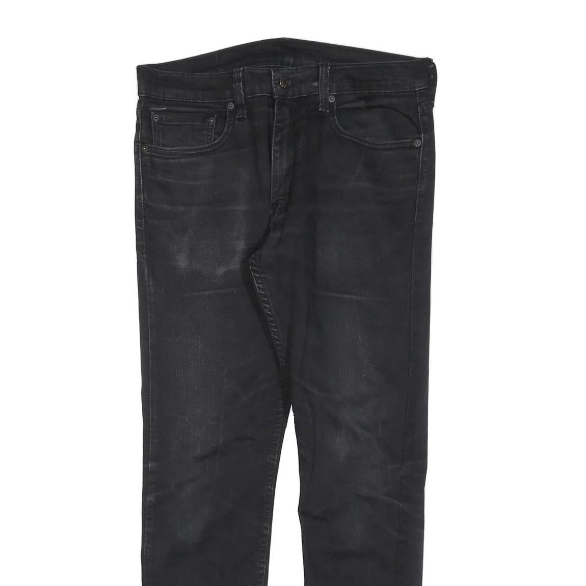 LEVI'S 512 Tapered Mens Jeans Black Slim Tapered Denim Medium W33 L32 Stylish